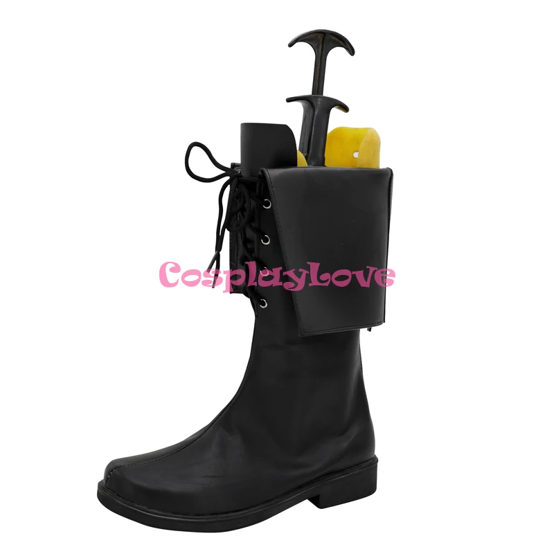 

FF14 Final Fantasy XIV Thancred Waters Black Cosplay Shoes Long Boots Leather CosplayLove For Halloween Christmas