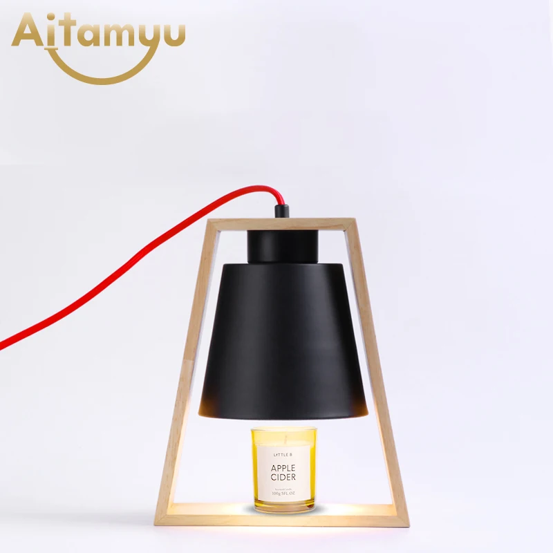 Настольная лампа для ароматерапии креативная простая деревянная настольная с