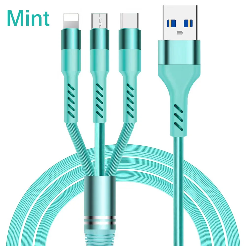 3 в 1 USB кабель для iPhone X xs max зарядный кабель 3 в 1 8 Pin Micro usb type C кабель для samsung Galaxy S9 S8 Plus