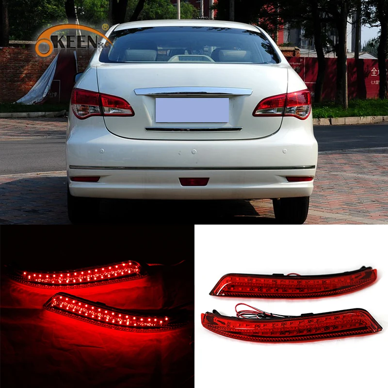 2 шт. для Nissan Almera Bluebird Sylphy Резервное копирование 2009 2010 2011 светодиодные задние