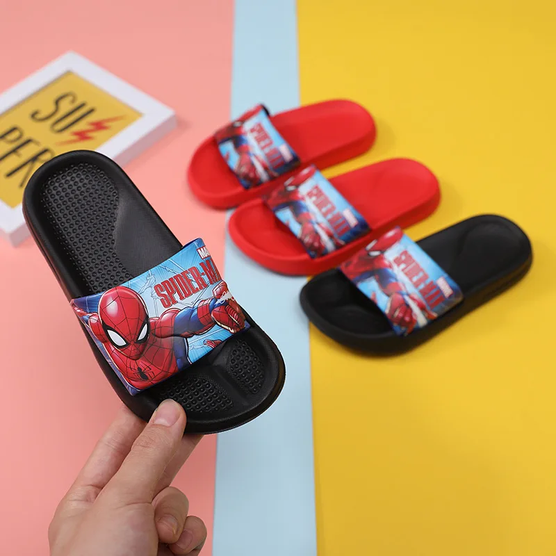 

Нескользящие туфли для мальчиков из мультфильма Disney, домашняя мебель, для ванной комнаты, для купания, для улицы, искусственные Тапочки