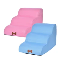 3 layers step pet training stairs pet stairs step dog steps washable grid cloth small dog cat dog house pet ramp ladder dogs toy