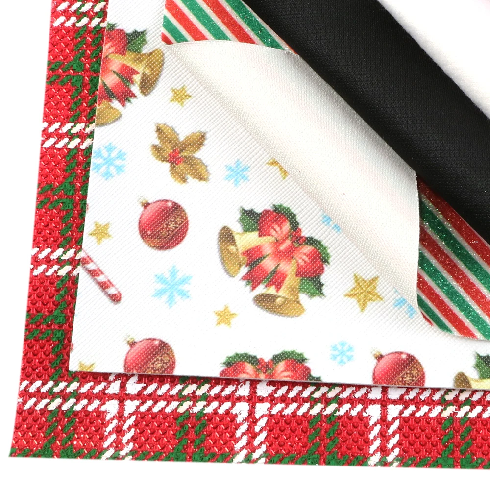 6 шт./компл. 20*34 см рождественские мульти-материал синтетическая кожа для волос с бантом, Сумки чехол для телефона DIY аксессуары, 1Yc7882