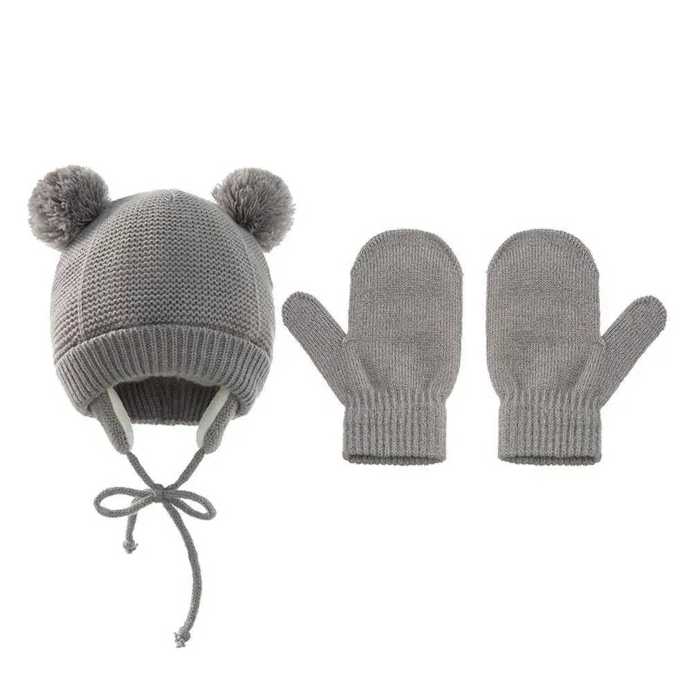 

Cute Knitted Pompom Baby Hat Cap Thick Warm Baby Girl Boy Hat Beanie Winter Ear Warm Kids Hat Baby Bonnet Muts
