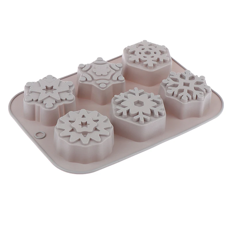 

Snowflake Shape Soap Silicone Mold Christmas Aroma Gypsum Plaster Crafts Mould Snow Silicone Soap Candle Molds