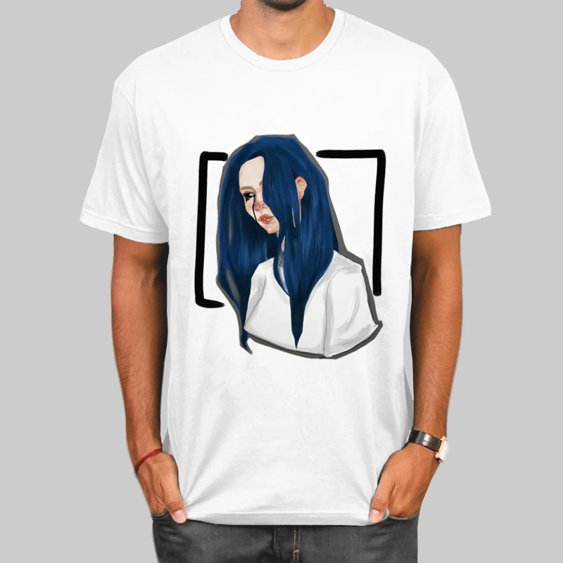 C Billie Eilish мужские футболки с круглым вырезом и принтом, модные мужские и женские топы, футболка с коротким рукавом, футболка унисекс - Цвет: C