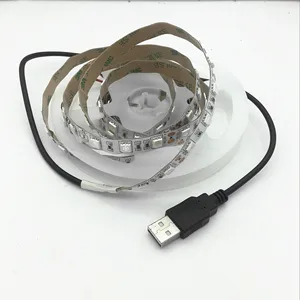 Ультрафиолетовая Светодиодная лента 0,5 м, 1 м, 1,5 м, 2 м, 3 м, 5 м, водостойкая, 5 в постоянного тока, гибкая SMD 5050, 30 светодиодовм, светодиодная Диодная лента с USB-кабелем