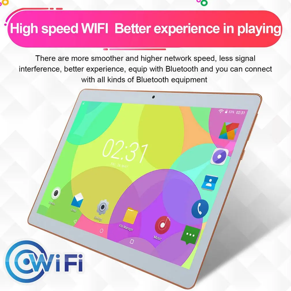 

10.1 Inch Tablet 3G Computer Ips Screen Wireless WiFi memory 1+16GB GPS Android system Gps Android Tablet US Plug White