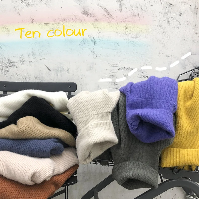 

2019 Winter Solid Color Warm Turtleneck Men'S Sweaters Fashionable Men Pullovers 11 Colors Casual Male Turtleneck Sweaters