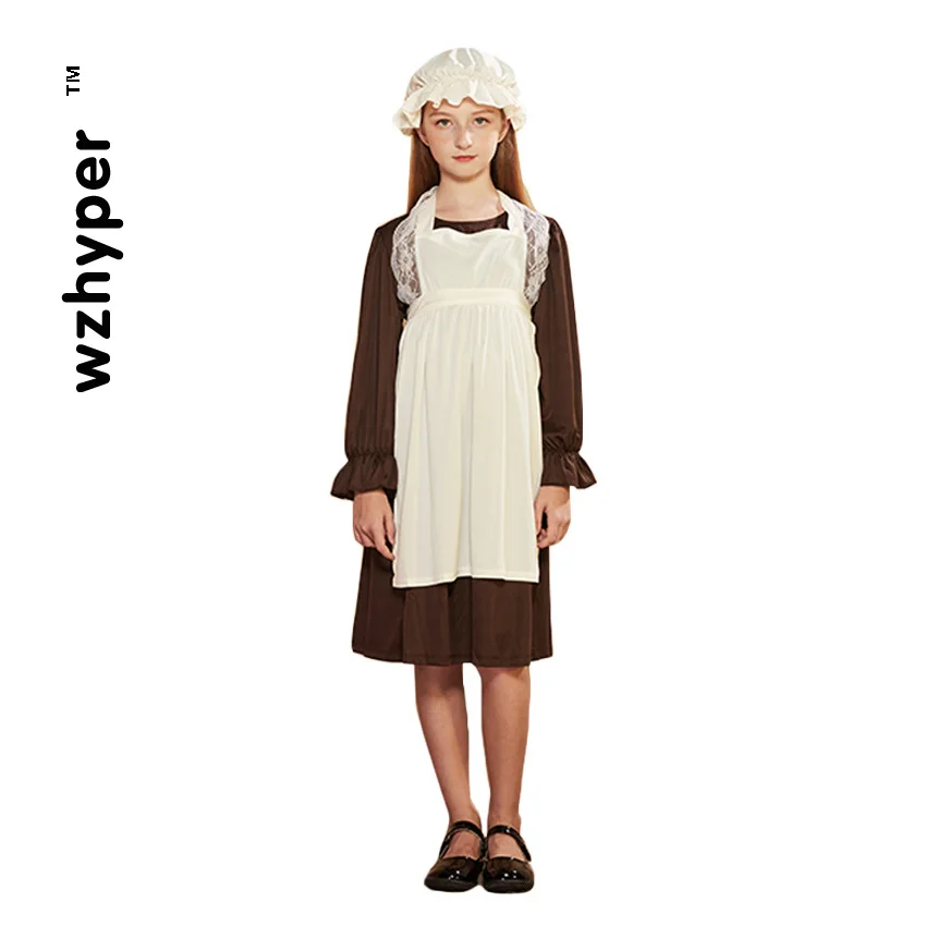 

Gothic Lolita Dress Victorian Medieval Black Dress Women Princess Dress Girl Halloween Costume for Girls Hat Arpon Dresses