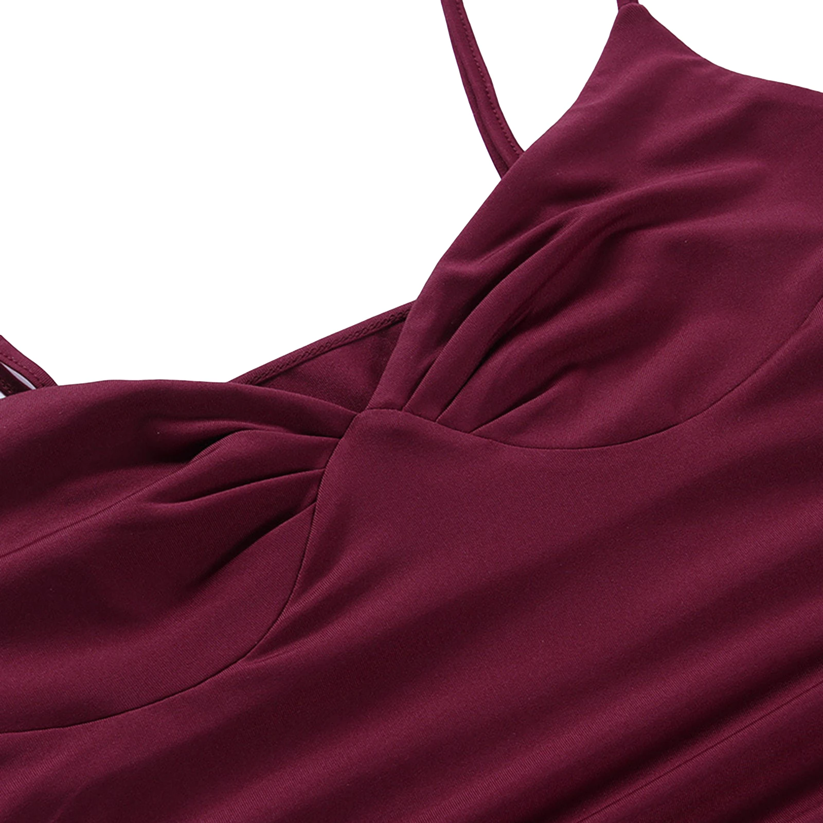 

Sexy Women's Sleeveless Sling Dress Casual Tight Solid Color Skirt, Deep V-neck Bodycon One-piece Brand New Style 2021