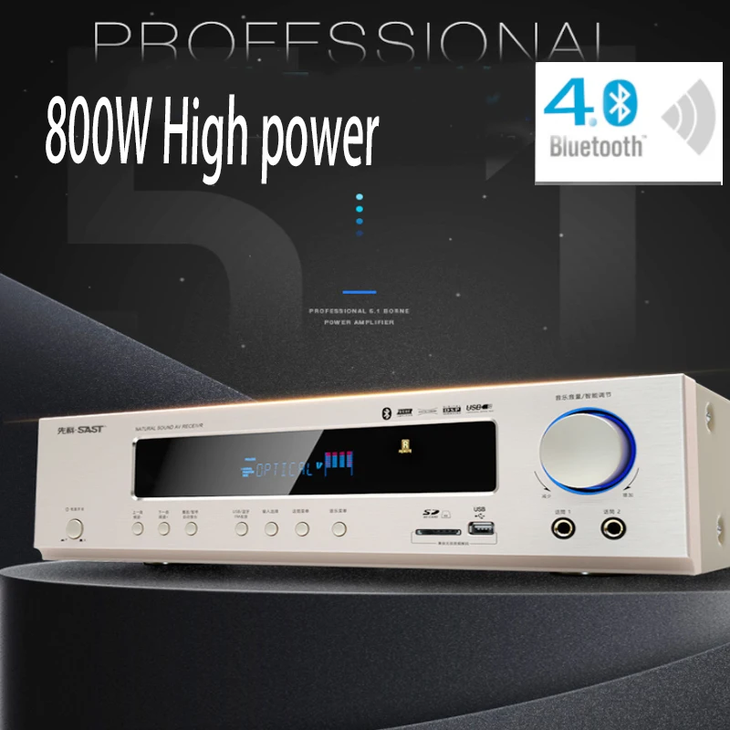 

Усилитель для домашнего кинотеатра, 220 В, Bluetooth, 850 Вт