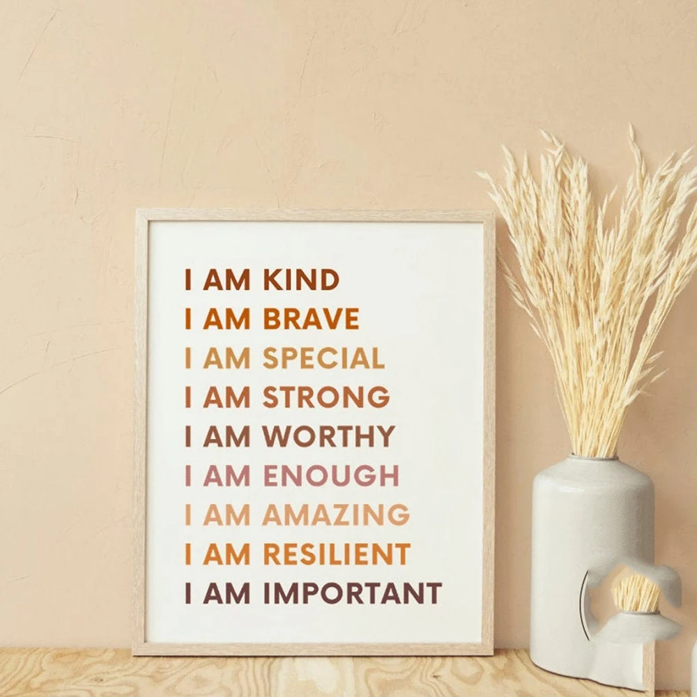 

I am Kind Quote Canvas Painting Black White School Psychologist Posters And Prints Nordic Wall Art Pictures For Living Room