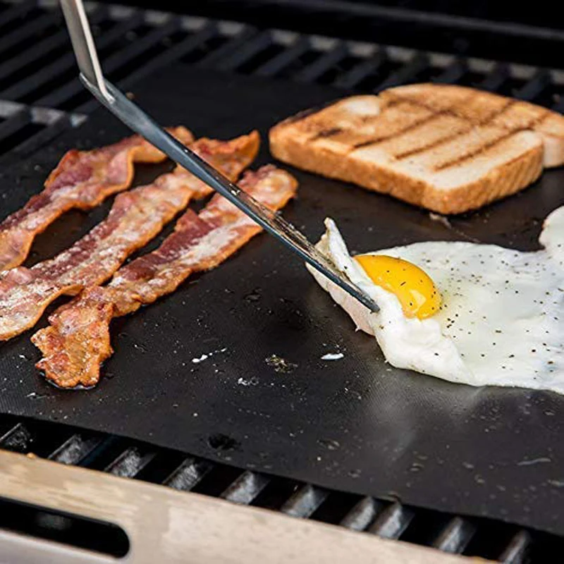 Многоразовый коврик для барбекю антипригарный гриля тефлоновый на гриль коврики