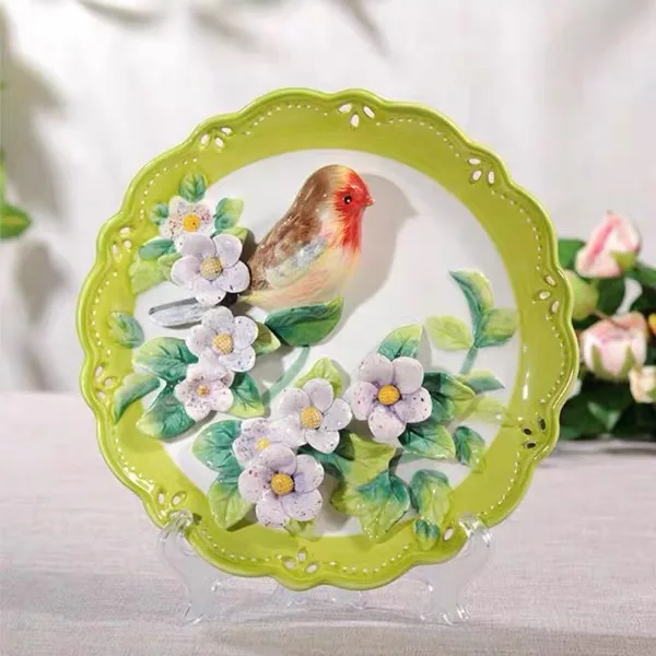 Бутилированной Лили декоративная настенная посуда фарфор декоративные тарелки