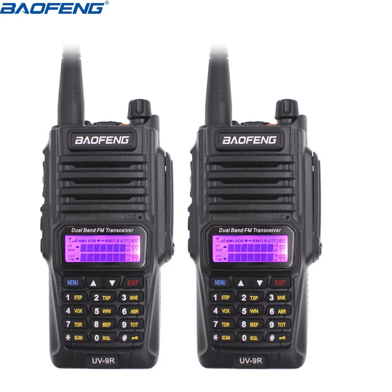 2PCS Baofeng UV-9R UV-XR 8W UV-9R Plus IP67 Waterproof Walkie Talkie CB Hammer Radio Station 10KM Long Range +earphone