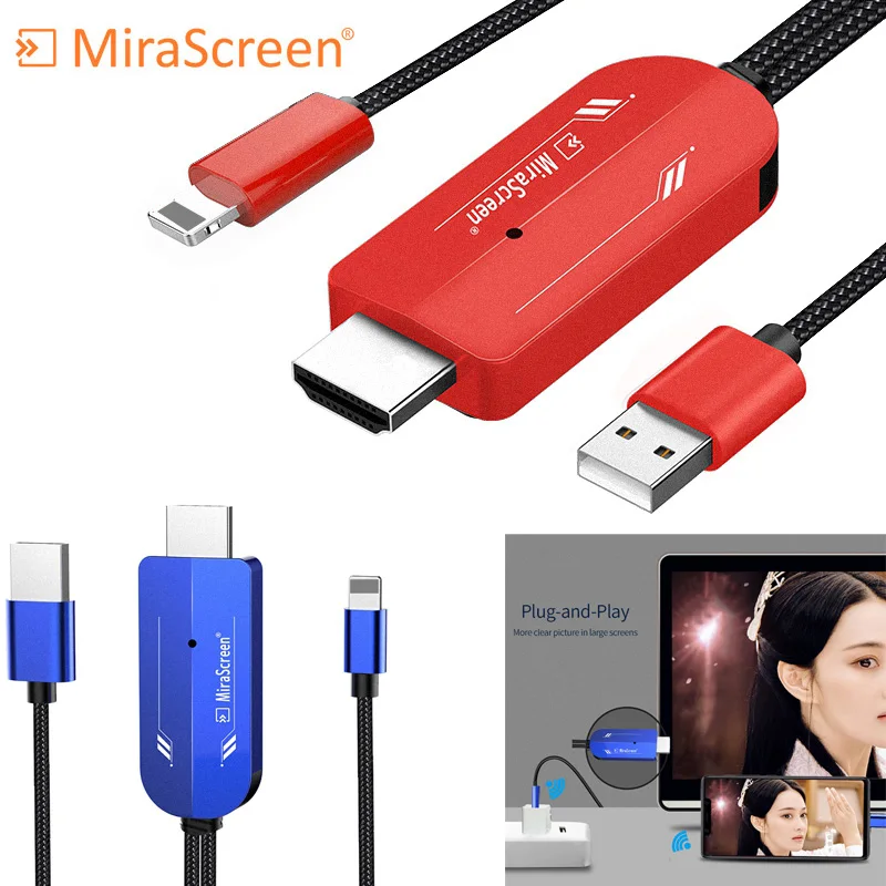 IOS USB HDMI кабель для подключения телефона к телевизору проектор 1080P Аудио Видео