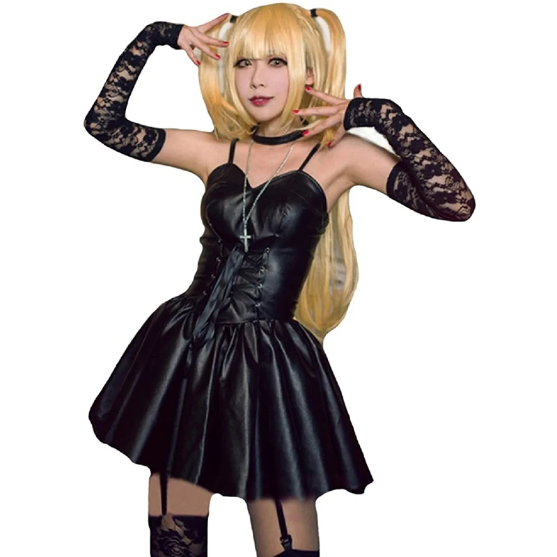 Reneecho Misa Amane Косплей Леди Death Note Cospla сексуальное черное маскарадное платье