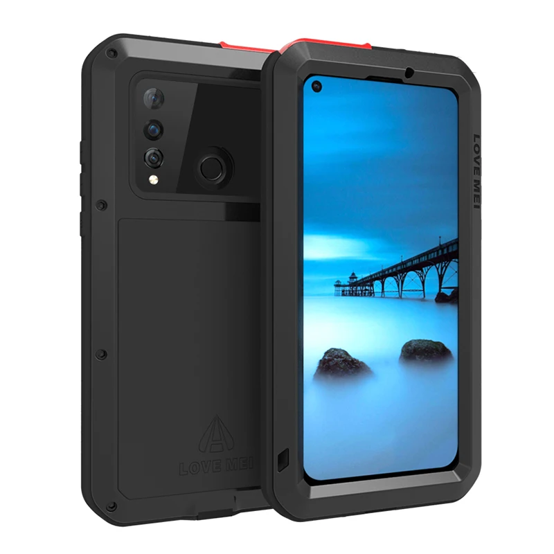 Металлический Чехол Love Mei для huawei Nova 4 4E ударопрочный чехол телефона прочный