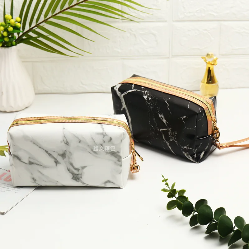 

Fashion Marble Texture ​Cosmetic Bag Travel Portable Wash Makeup Case Storage Organizer Beauty Zipper Women Girl Make Up Pouch