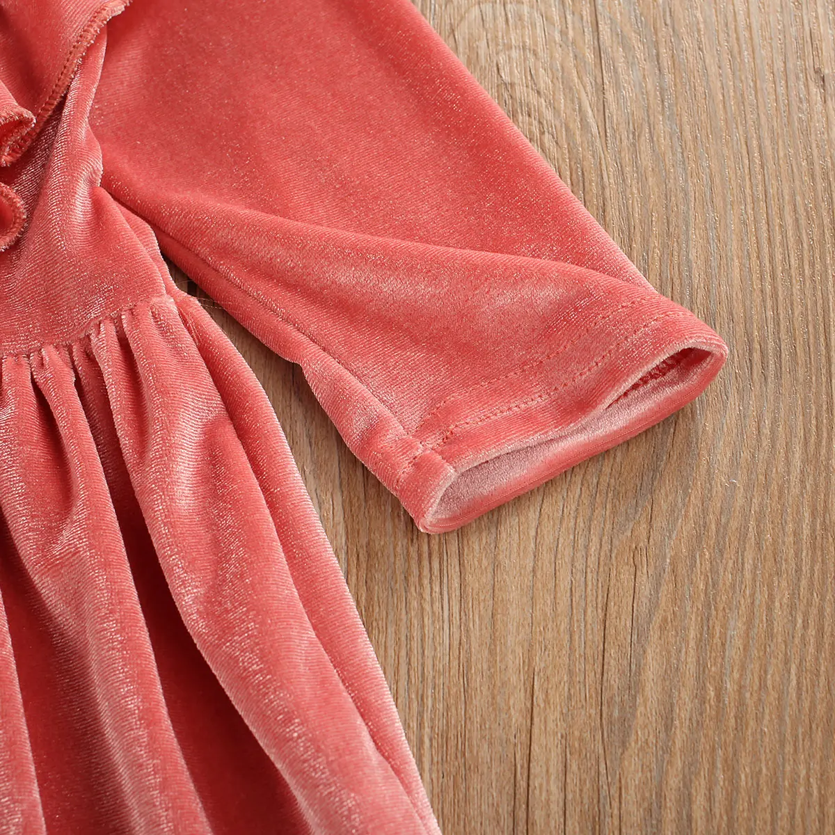 2019 одежда для малышей сезон весна-осень бархатное платье маленьких девочек