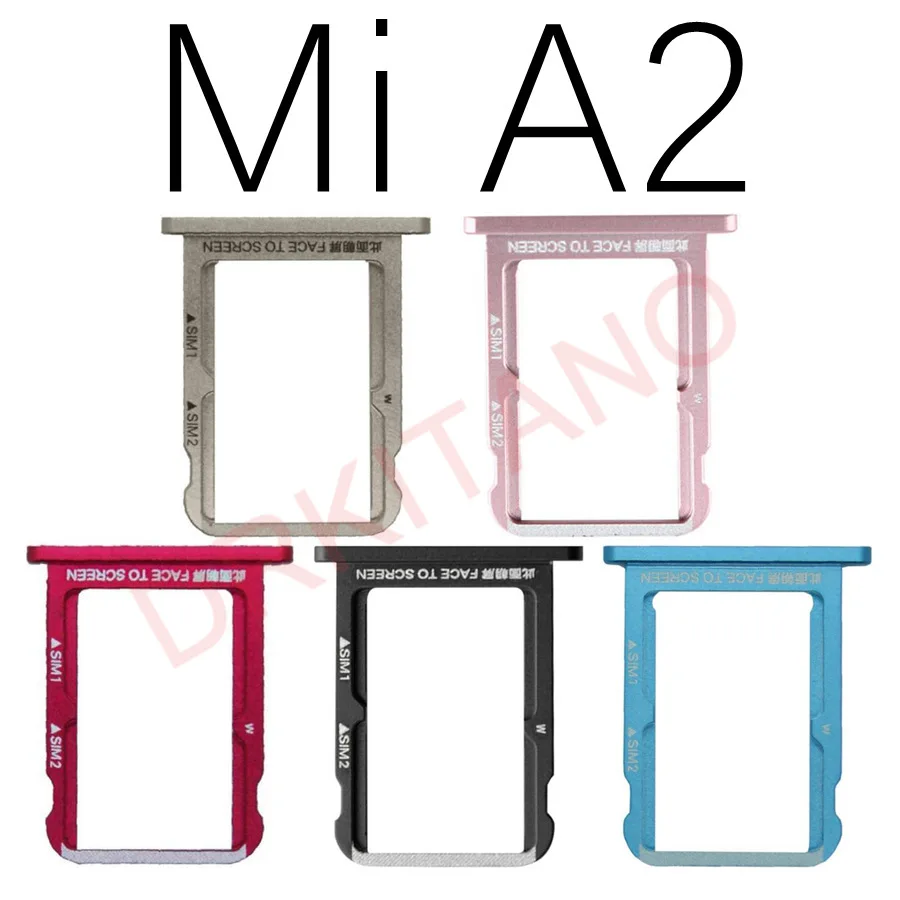 Для Xiaomi mi A2 держатель лотка для sim-карты mi cro SD слот для карты адаптер mi A2 для Xiaomi mi A2 Lite SIM лоток запасные части