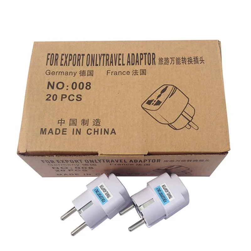 Белый Международный Универсальный EU немецкий французский переходник для