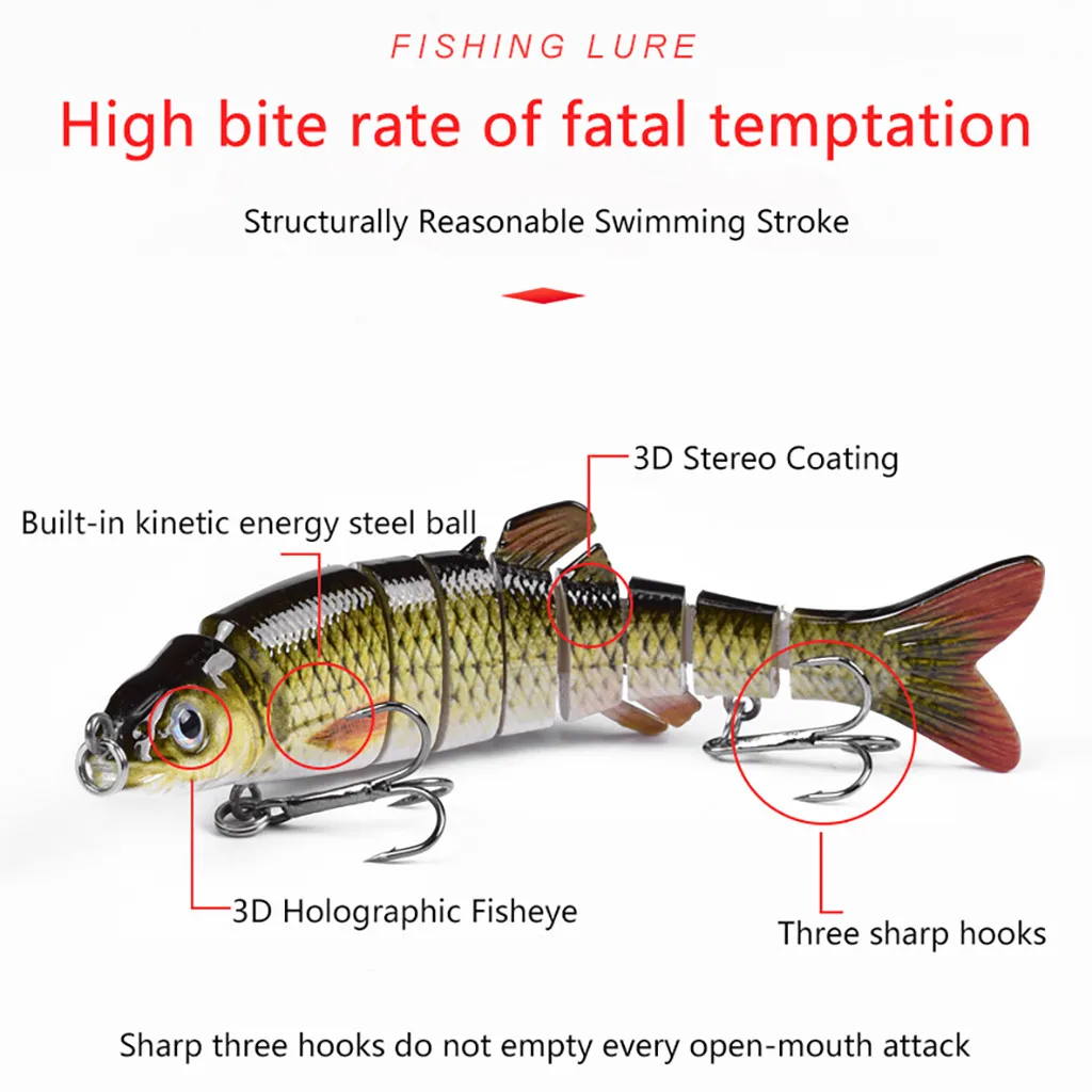 HSU новая рыболовная наживка блесна тонущие воблеры J ointed Crankbait Swimbait искусственная