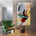 Красочная абстрактная бабочка настенная Картина на холсте желтая синяя серая акварельная картина плакат печать Настенная картина для декора гостиной