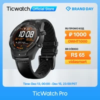 ticwatch pro 512mb smart watch men%e2%80%98s watch wear os for ios android nfc payment built in gps waterproof bluetooth smartwatch