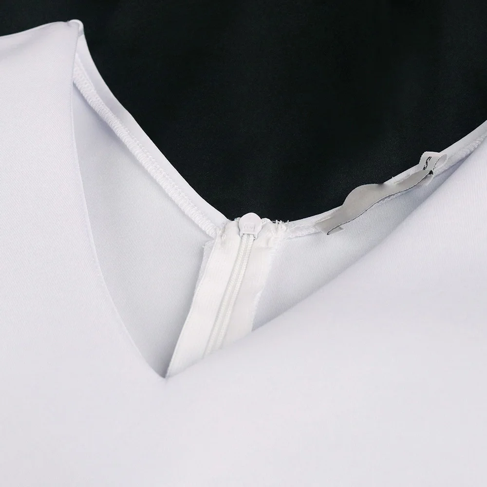 

White Cascading Ruffles Long Dress Women Hollow Out Long Sleeve V Neck Mermaid Falbala Female High Waisted Autumn Maxi Dresses