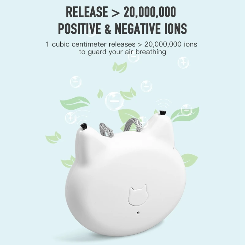 

3PCS Hanging Neck Air Purifier Portable USB Charging 20 Million Negative Ion Air Purifier