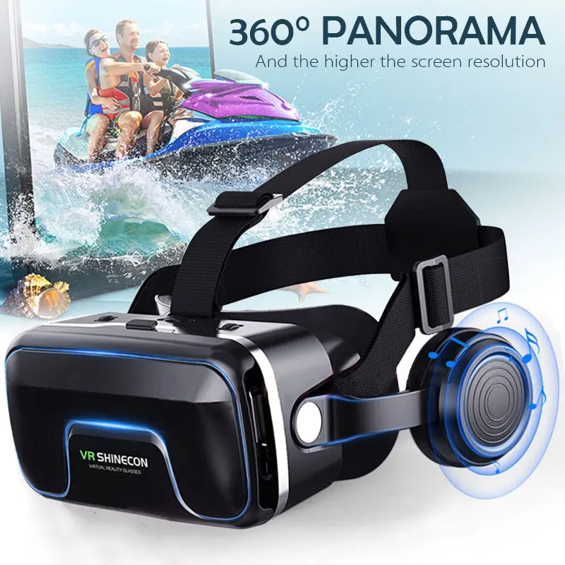 G04EA улучшенные 3D очки виртуальной реальности гарнитура игровые для iPhone Android