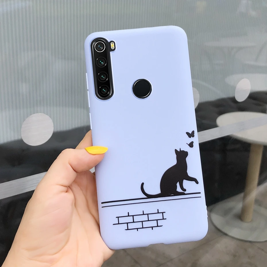 Розовый Для Xiaomi Redmi Note 8 T чехол с конфетным принтом Мягкий силиконовый чехол ТПУ Fundas для Xiaomi Xiomi Redmi Note 8 T 8 T Note8T чехол s Cover - Цвет: Розовый