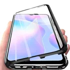 Магнитный флип-чехол 360  для Xiaomi Redmi 9A 9C Redmi9 A C Redme Redmy Note 9 Pro Not 9S, двухсторонний чехол для телефона из закаленного стекла