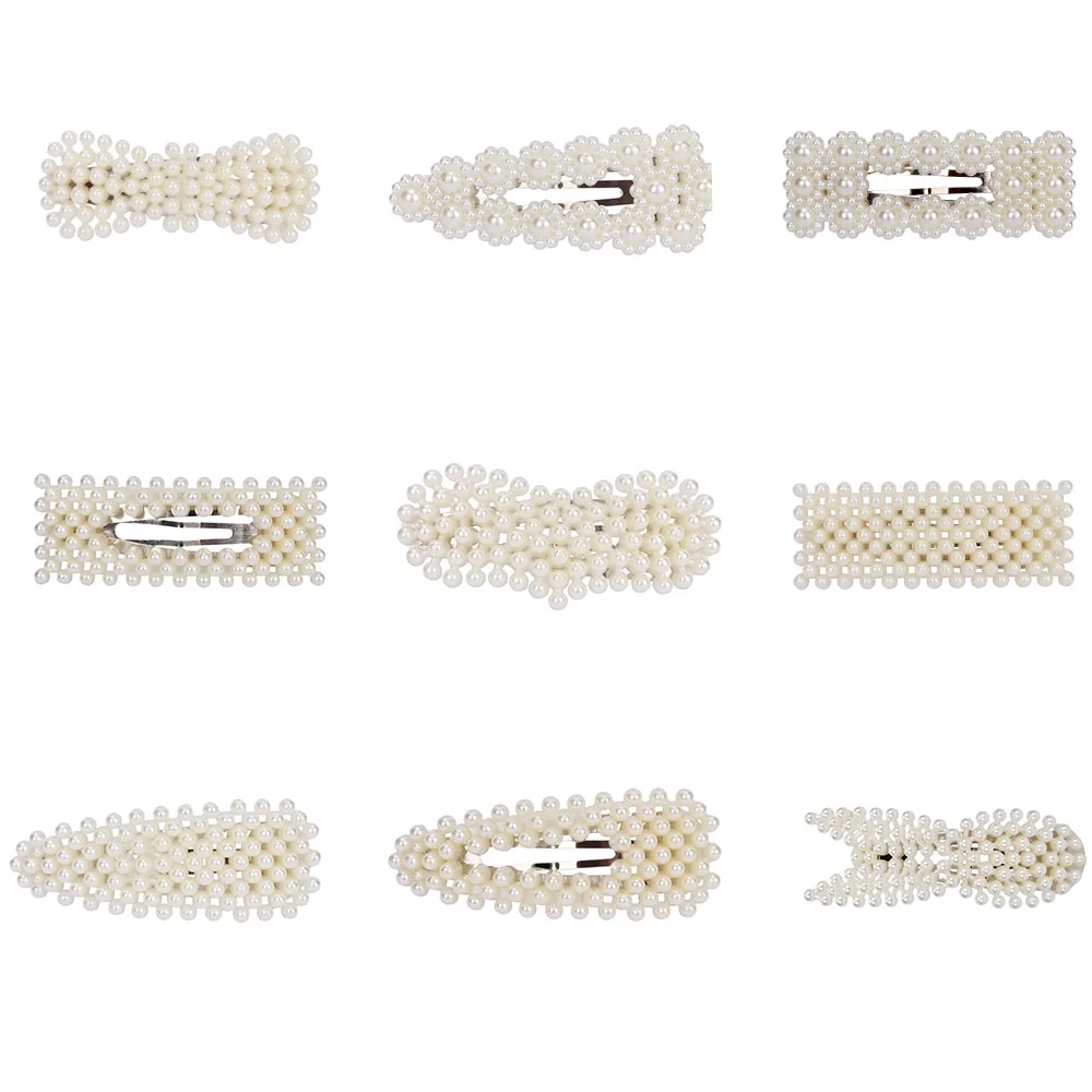 Женская заколка для волос в Корейском стиле элегантная белая со встроенной