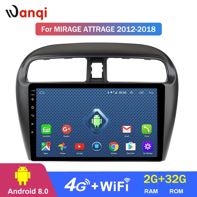 4G Lte Android автомобильный CD Gps навигатор для Mitsubishi Mirage Attrage 2012 2013 2014 2018 радиоприемник