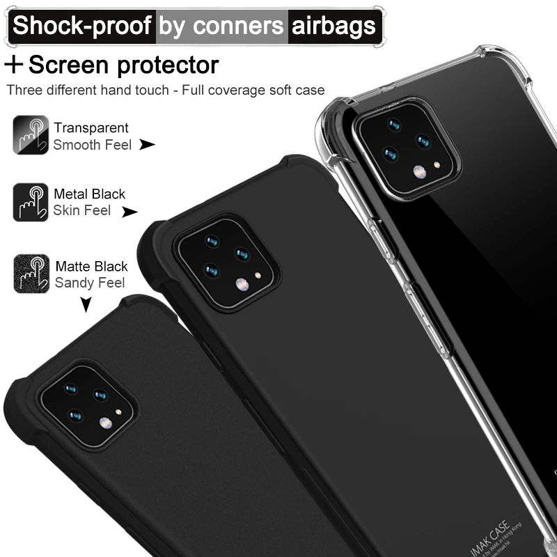 Чехол для Google Pixel 4 Pixel4 XL IMAK Ударопрочный Мягкий чехол для Google Pixel 4 XL