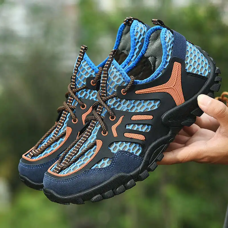 

2021 New Summer Men's Trekking Shoes Breathable Mesh Climbing Shoes Men Light Outdoor Hiking Shoe Man chaussure homme randonnee