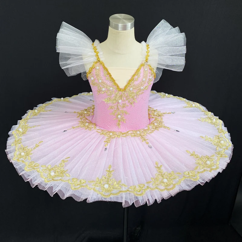 

Newest Children Ballerina Tutu Dress Strap Pancake Tutus Child Classical Dancing Dress Girl Halloween Party Performance Costume