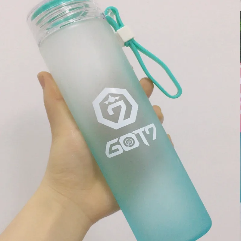 KPOP GOT7 чашка для воды никогда не стеклянная бутылка градиент матовый напиток JB