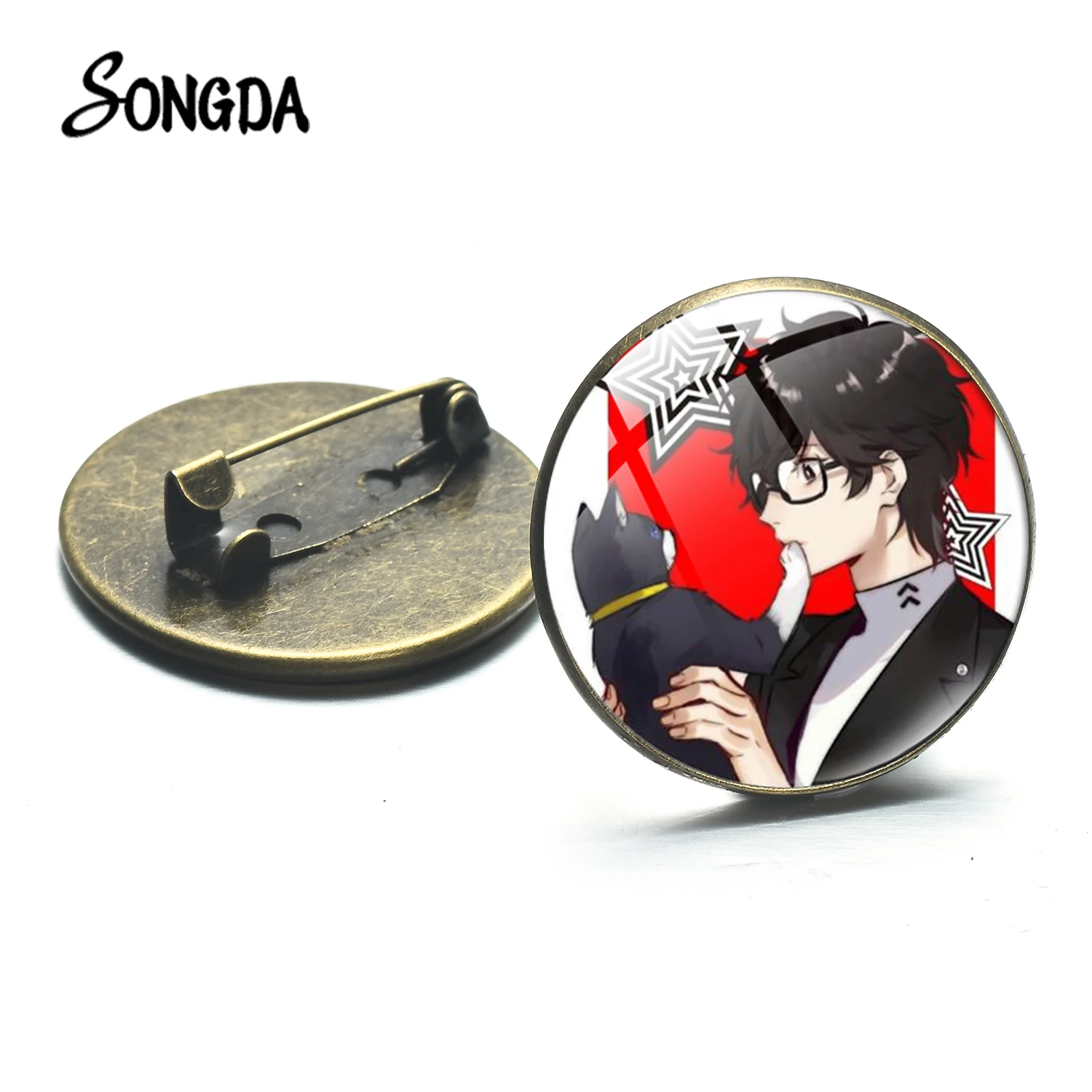 Брошь с изображением персонажа из мультфильма Game Persona 5 брошь героев мультфильмов