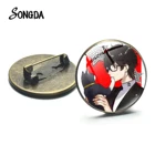 Брошь с изображением персонажа из мультфильма Game Persona 5, брошь с изображением героев мультфильмов Акира Курусу Анны такамаки, булавки для воротника с бронзовым покрытием и серебряным покрытием, аксессуары