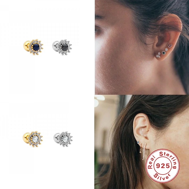 ROXI 1 шт. милые девушки с цветами и кристаллами в форме сердца круглые серьги