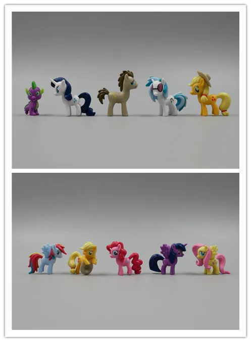 

Bulk Pack My Little Pony Rarity Rainbow Dash Twilight Sparkle Spike Applejack Doll Gifts Model Anime Figures Collect Ornaments