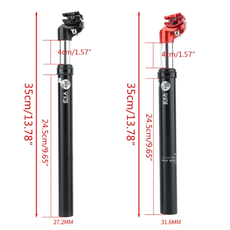 

Bike Damping Suspension Seatpost Shock Absorber Bicycle Seat Post with Adapter H4GF