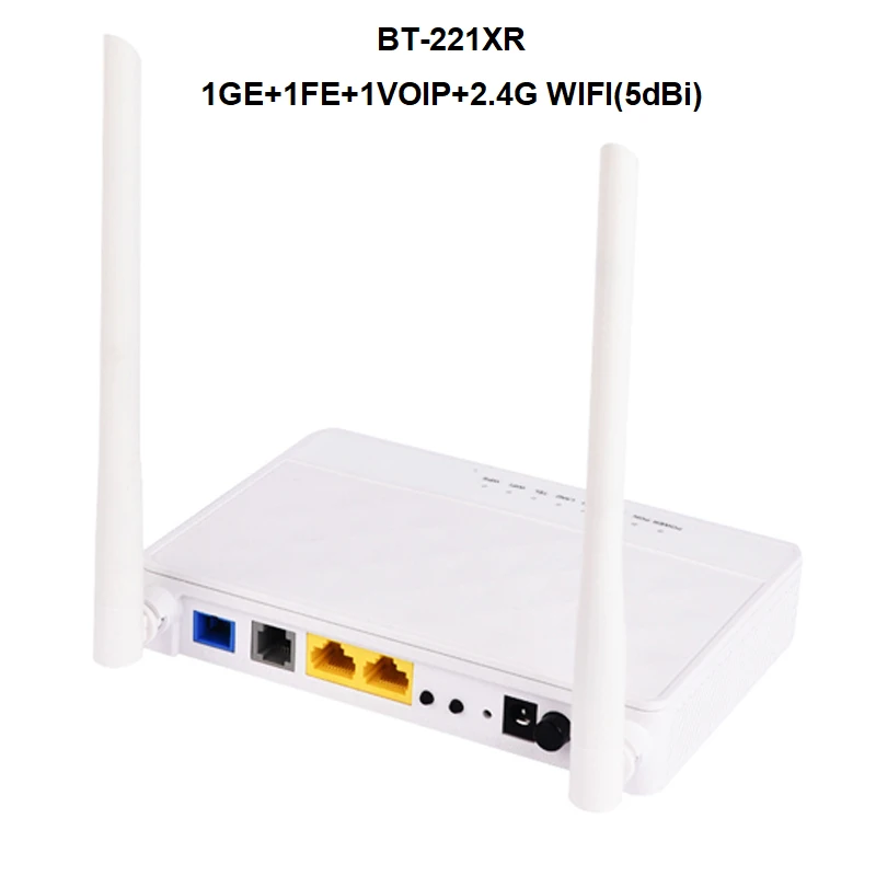 Самый дешевый двойной режим Epon Gpon Gepon 2 Порты Onu Olt 1GE + 1FE 1VOIP 4G WI-FI (5dBi) Оптический