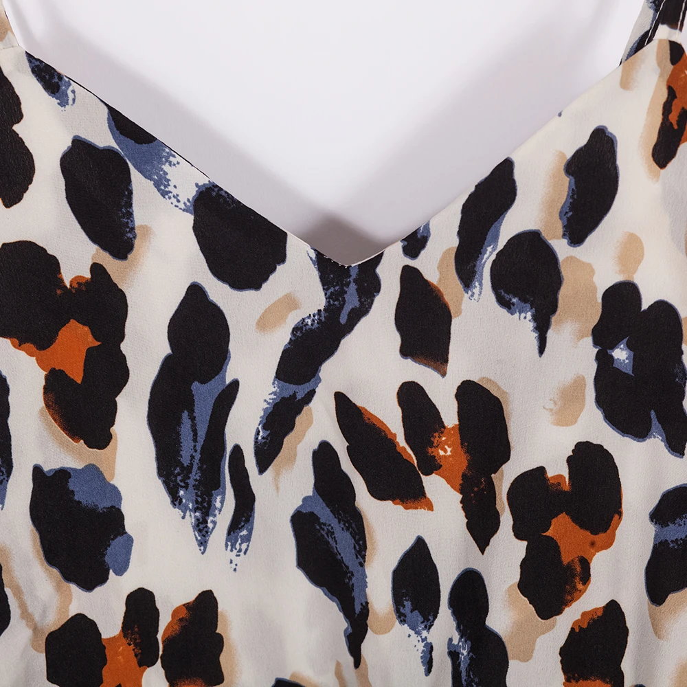 

Summer Dress Off Shoulder Spaghetti Strap Maxi Dress Women Mid-calf Sexy Backless Leopard Print Bandage Bodycon Party Dress
