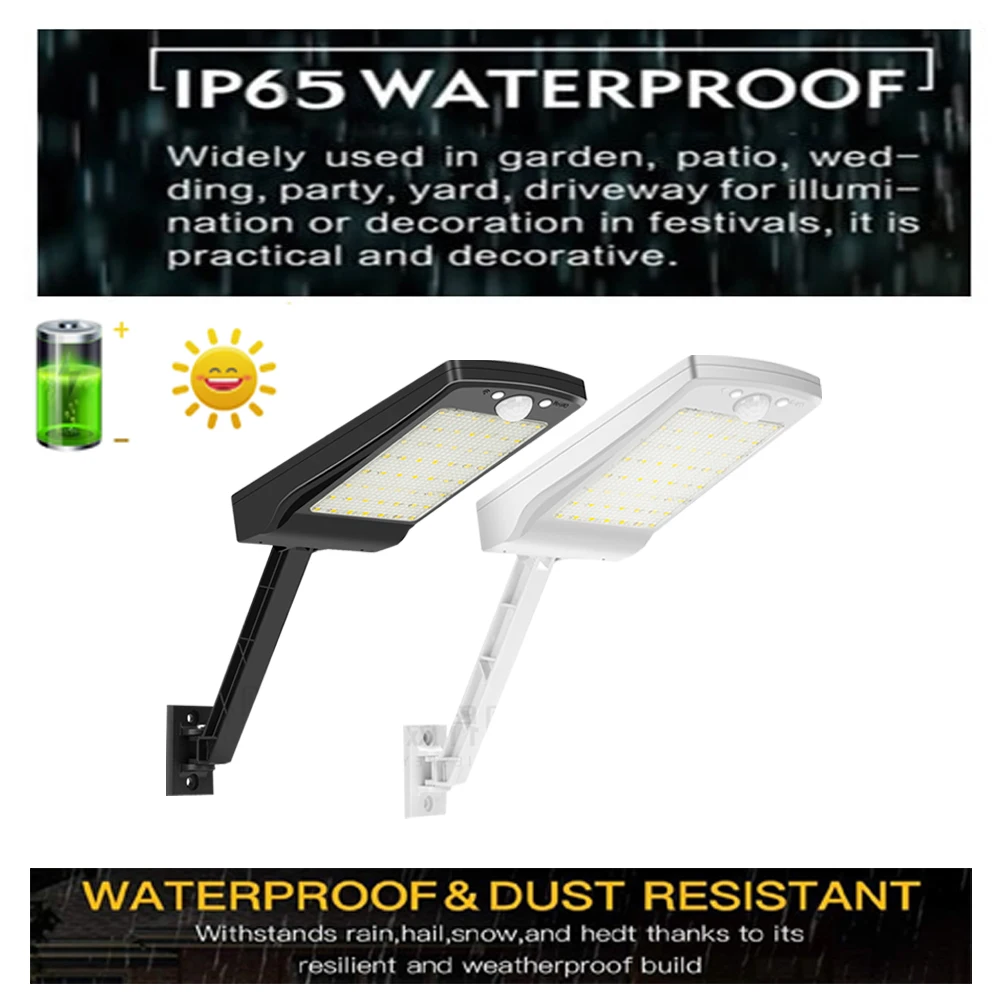 

Solar Lights Outdoor 56 LED Spotlight, Remote Control 9.2FtCord Easy-to-Install Security Ligh IP65 Waterproof Solar Flood Lights