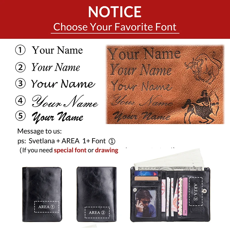 Кошелек мужской из натуральной кожи с гравировкой маленький бумажник кармашком